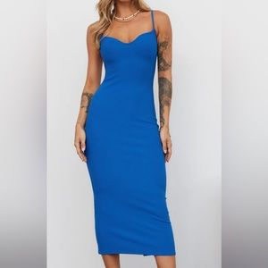 HELLO MOLLY Fancy Heart Maxi Dress Royal Blue